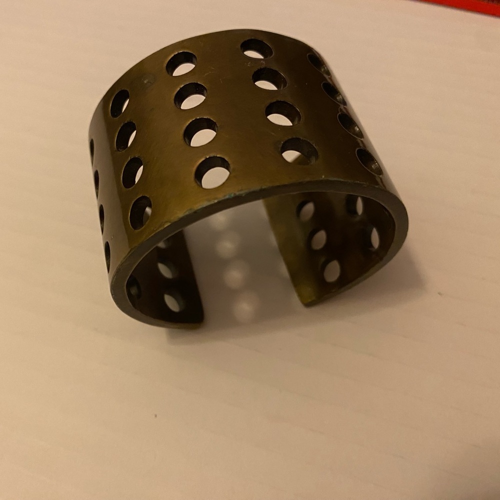 Kelly Wearstler Cuff in Perforated Antique Brass - Picture 3 of 7